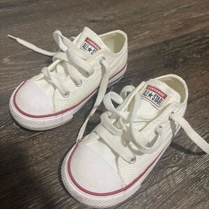 Toddler white converse size 7